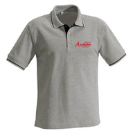 Casual-Polo (graumeliert, unisex)