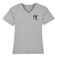 T-Shirt V-Ausschnitt Bio+Fairwear (graumeliert)