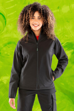 Women`s Recycled 3-Layer Hooded Softshell