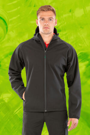 Men`s Recycled 3-Layer Hooded Softshell