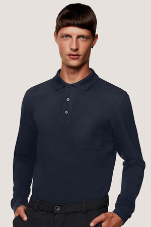 Longsleeve-Pocket-Poloshirt Top
