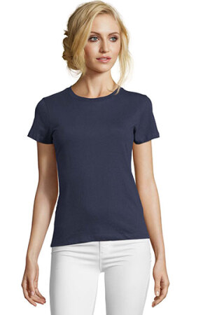 Womens Round Neck Fitted T-Shirt Imperial