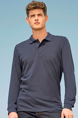 Mens Long-Sleeve Piqué Polo Shirt Perfect
