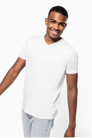 Kurzarm-T-Shirt mit V-Ausschnitt