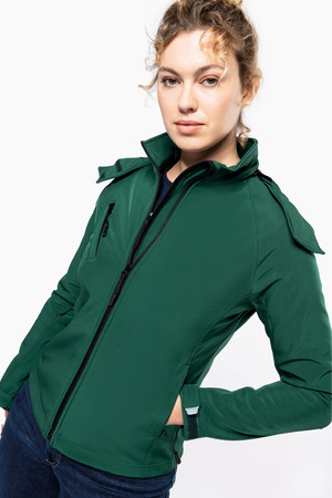 Damen Softshell-Jacke mit Abnehmbare Kapuze
