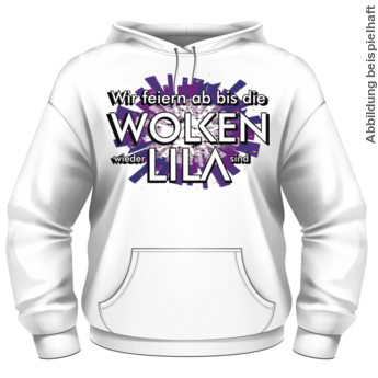 Abschlussmotiv D118 - Wir feiern ab bis die Wolken wieder lila sind