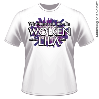 Abschlussmotiv D118 - Wir feiern ab bis die Wolken wieder lila sind