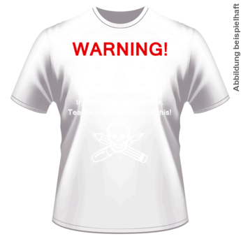 Abschlussmotiv F74 - Warning! This shirt is only for intelligent pupils with graduation. So please don\\\\\\\'t copy or try to make a similar one. Teachers will not support this!