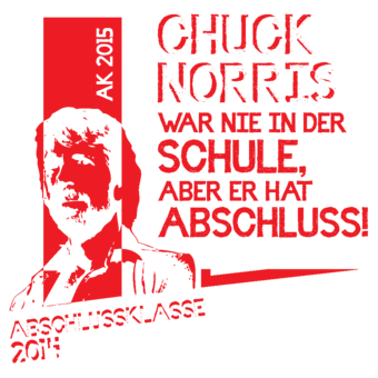 Abschlussmotiv D19 - Chuck Norris War nie in der Schule, aber er hat Abschluss!