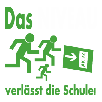 Abschlussmotiv E134 - Das Niveau verlässt die Schule