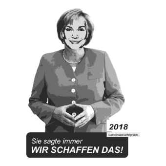 Abschlussmotiv L45 - Sie sagte immer Wir schaffen das!