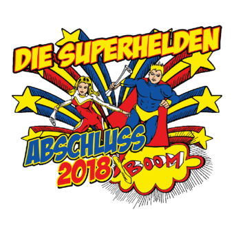 Abschlussmotiv F102 - Die Superhelden Abschluss 2018