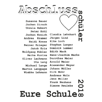 Abschlussmotiv A156 - I love AK 15