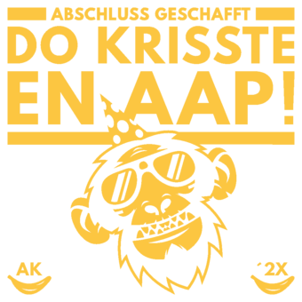 Abschlussmotiv DI08 - Do krisste en aap!