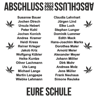 Abschlussmotiv M72 - abschluss turned cannabis