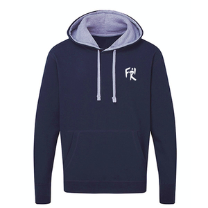 Contrast Hoodie  (navy.light oxford)