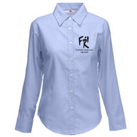 Damenbluse langarm (oxford blau)