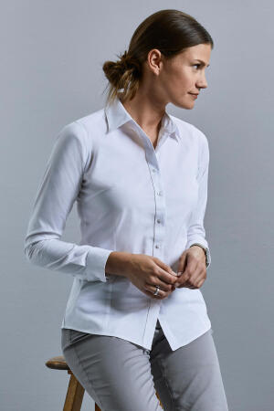 Ladies` LS Tailored Coolmax® Shirt