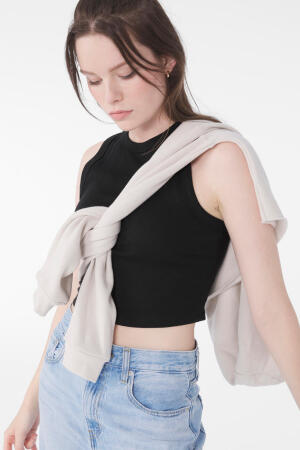Women`s Micro Rib Muscle Crop Tank