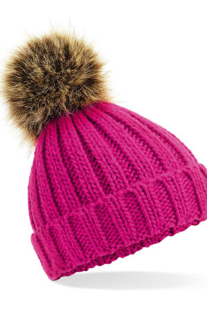 Infant/Junior Fur Pom Pom Chunky Beanie