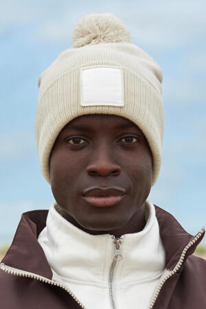 Appliqué Patch Pom Beanie