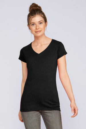 Ladies' Soft Style V-Neck T-Shirt