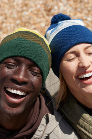 Mountain Peaks Pom Pom Beanie