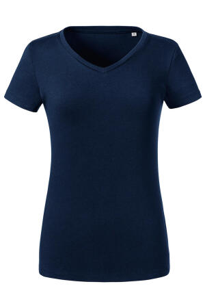 Ladies` Pure Organic V-Neck Tee