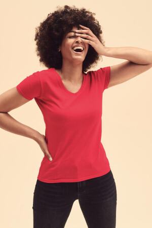 Lady-Fit Valueweight V-neck T