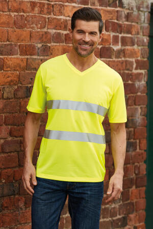 Hi-Vis Super Light V-Neck T-Shirt