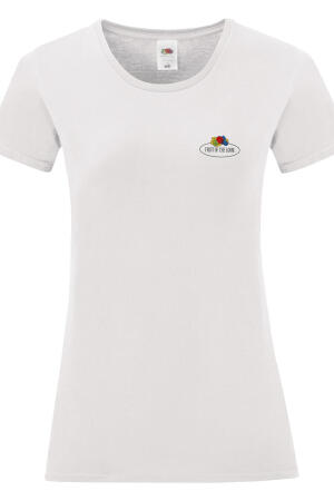 Ladies Vintage T Small Logo Print