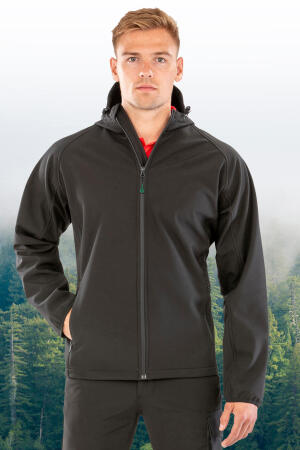 Men`s Recycled 3-Layer Hooded Softshell