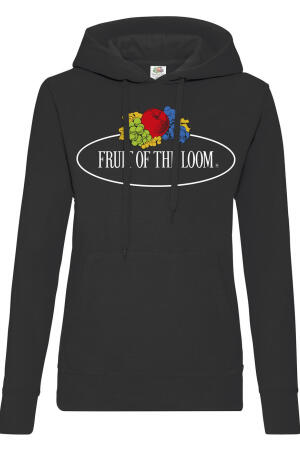 Ladies Vintage Hooded Sweat Large Logo Print