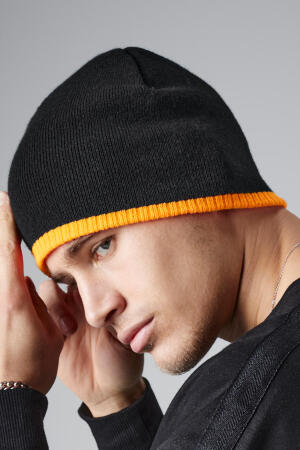 Two-Tone Beanie Knitted Hat