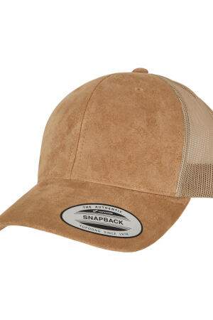 Suede Leather Trucker Cap
