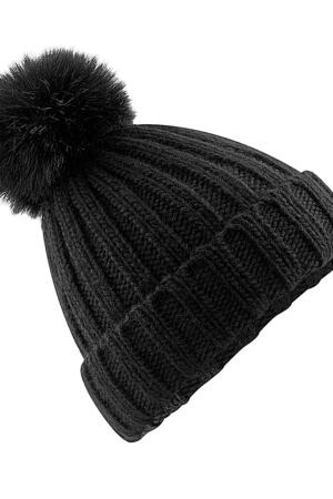 Verbier Fur Pom Pom Chunky Beanie