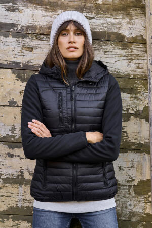 Ladies` Hooded Crossover Jacket