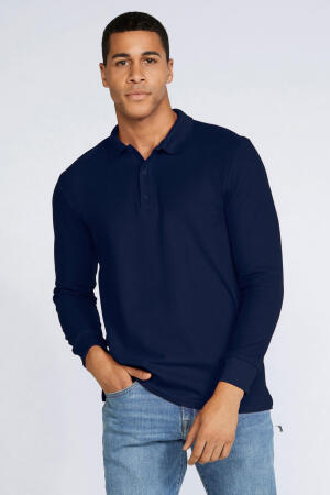 Premium Cotton Adult Double Piqué Polo LS