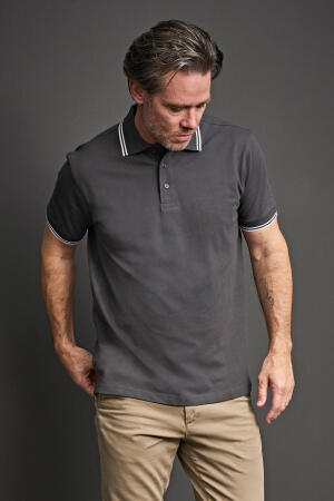 Luxury Stripe Stretch Polo