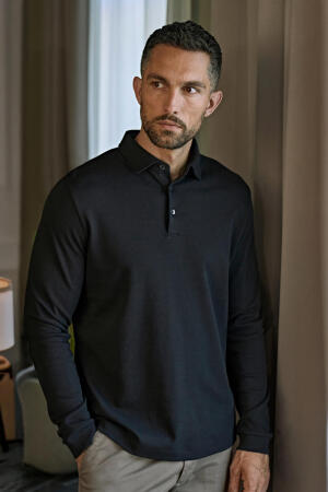 Pima Cotton Long Sleeve Polo