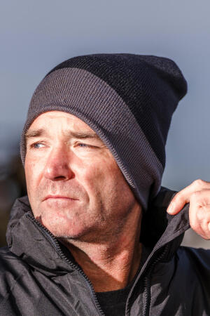 Recycled Black Compass Beanie