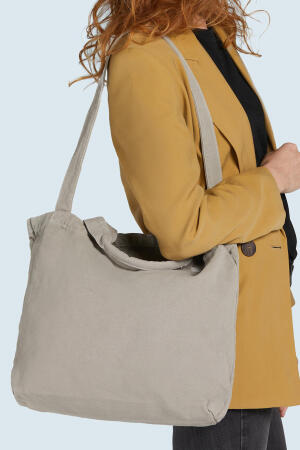 Zipped Canvas Shopper
