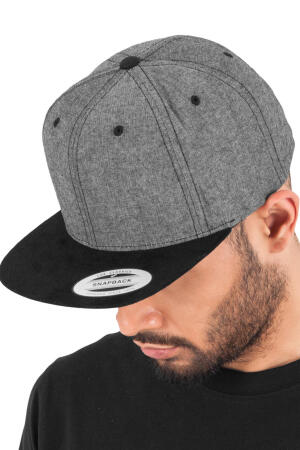 Chambray-Suede Snapback