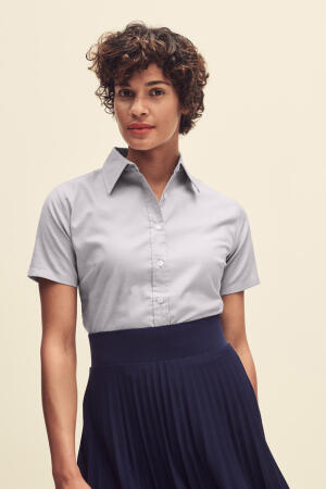 Lady-Fit Short Sleeve Oxford Shirt