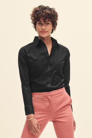 Lady-Fit Long Sleeve Oxford Shirt