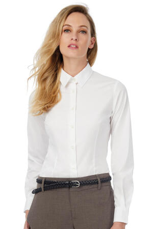 Popelin Bluse mit Elasthan-Anteil LA