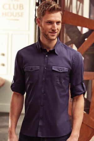 Men's Roll Sleeve Shirt LS