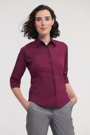 Taillierte Bluse mit 3/4 Arm