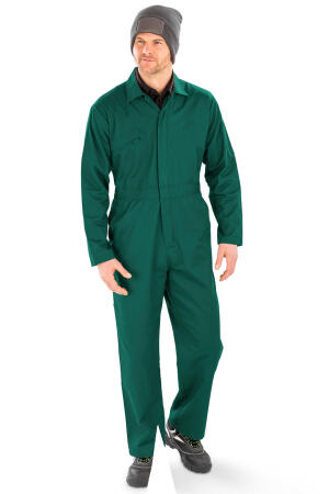 Recycled Action Overall with Zip Front