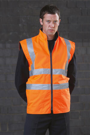 Hi-Vis Fleece Reversible Bodywarmer